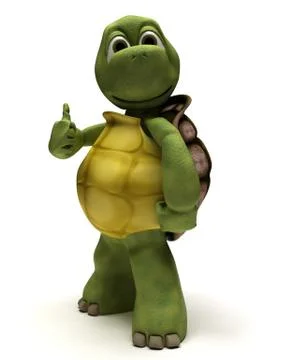 Tortoise with thumbs up Stock Illustration