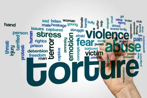 Torture word cloud concept Stock Illustration