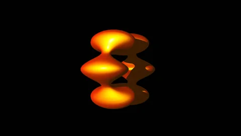 Torus with 6 fat bulges in it rotate 3d rendering Stock Footage 203924412