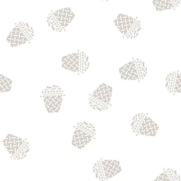 Torus basket glyph vector seamless pattern 스톡 일러스트