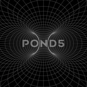 Torus (donut) wireframe symbol Stock Illustration