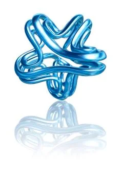 Torus knot, computer artwork Stock Illustration