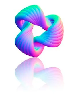 Torus knot, computer artwork Stock Illustration