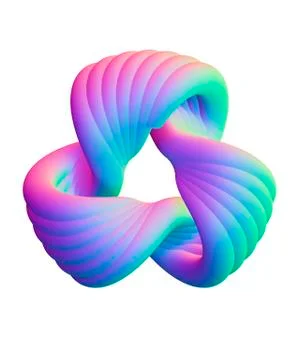 Torus knot, computer artwork Stock Illustration