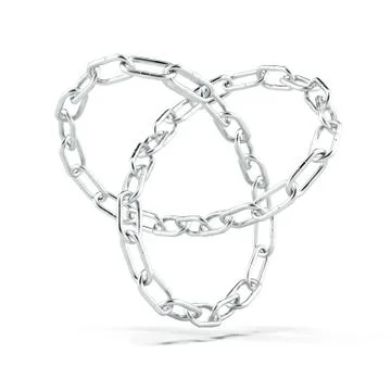 Torus knot made of chain Illustrazione stock