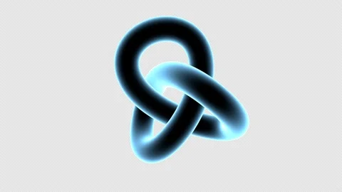 Torus knot spinning. Seamless looping. Stock Footage 191179020