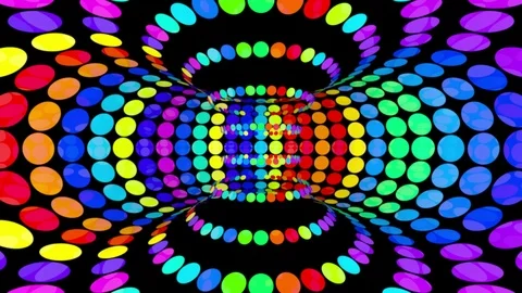Torus of shimmering circles. Disco background. Seamless loop Stock Footage 113993353