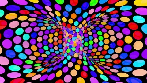 Torus of shimmering circles. Disco background. Seamless loop Stock Footage 113993363