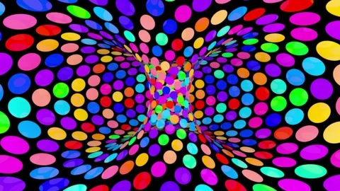 Torus of shimmering circles. Disco background. Seamless loop Stock Footage 114051692