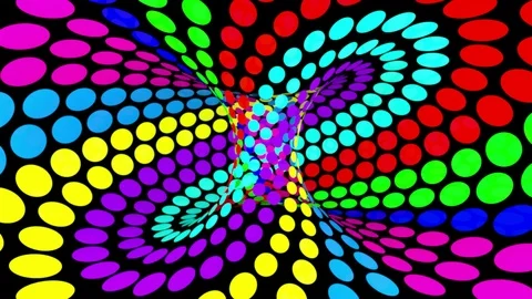 Torus of shimmering circles. Disco background. Seamless loop Stock Footage 114413554