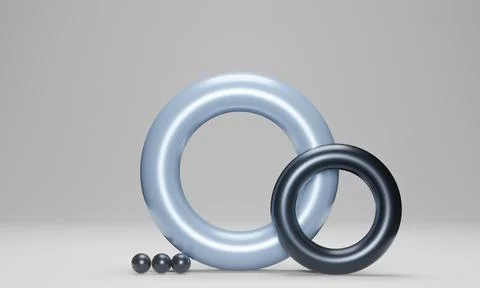 Torus with sphere Stock Illustration