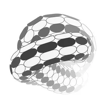 Torus tech chain link. Geometric background big data. Stock Illustration