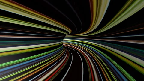 Torus tunnel loop. 3d animation Stock Footage 237437465