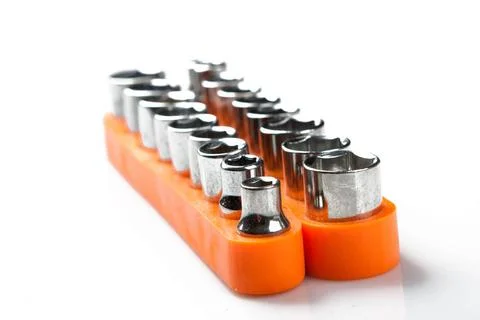 Torx socket set isolated on white torx socket set isolated on white backgr... Stock Photos