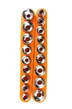 Torx socket set isolated on white torx socket set isolated on white backgr... Stock Photos