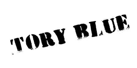 Tory Blue rubber stamp Stock Illustration
