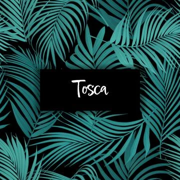 Tosca palm leaf vector seamless pattern Stockillustratie