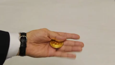 Toss bitcoin Stock Footage 103841575