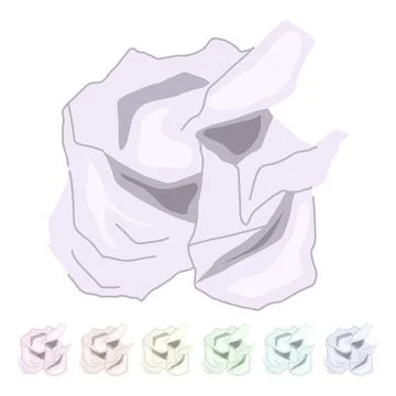 Toss crumpled paper balls vector cartoon graphic Illustrazione stock