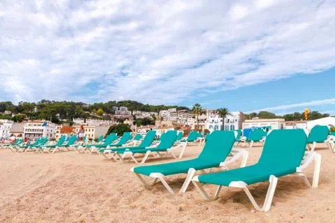 Tossa de Mar Beach. Costa Brava, Spain. Stock Photos