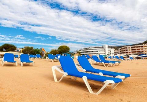Tossa de Mar Beach. Costa Brava, Spain. Stock Photos
