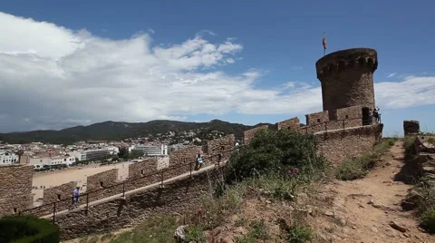 Tossa de mar castle Stock Footage 66518998