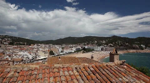 Tossa de mar sea view and beach Video stock 66519004