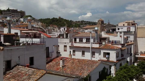Tossa de mar view from castle Stock Footage 66519074