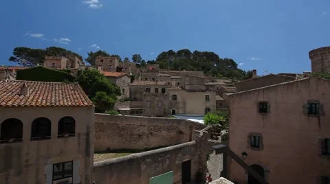 Tossa de mar view from castle Stock Footage 66519086