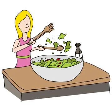 Tossed salad Stock Illustration