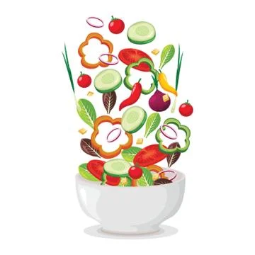 Tossed salad Stock Illustration