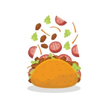 Tossed taco Illustrazione stock