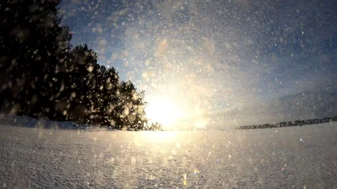 Tossing snow. Snowflakes Fall Stock Footage 101613198