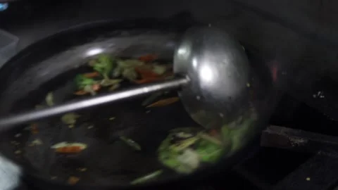 Tossing Vegetables Stock Footage 132582519