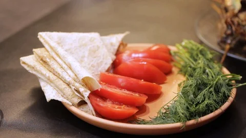 Tostick dish Video stock 103985083