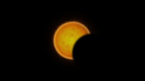 Total Annular Eclipse Moon Covering Sun Creating Ring of Fire Stock Footage 342076722