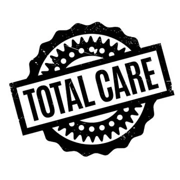Total Care rubber stamp 스톡 일러스트