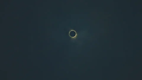 Total Eclipse 2024 Sun's corona Great North American Eclipse Stock Footage 271321061