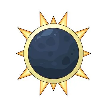 Total eclipse illustration Stock Illustration