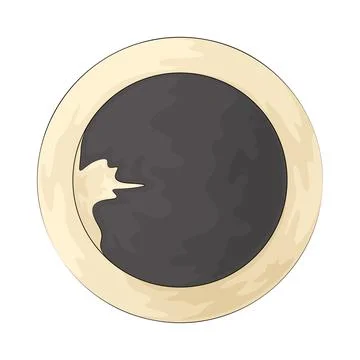 Total eclipse illustration Stock Illustration