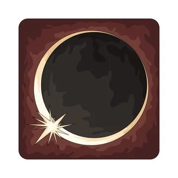 Total eclipse illustration Stock Illustration