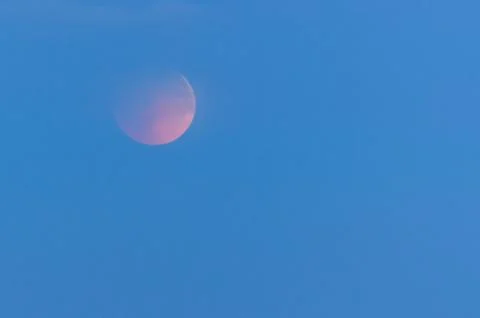 The total eclipse of the moon, the bloody moon at night. Fotos Stock