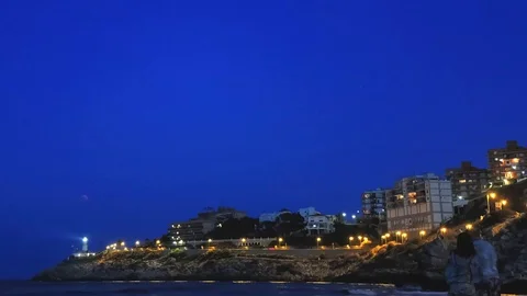 Total eclipse of the moon Stock Footage 92940674