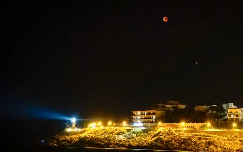 Total eclipse of the moon Fotos Stock