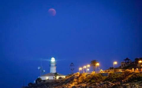 Total eclipse of the moon Fotos Stock