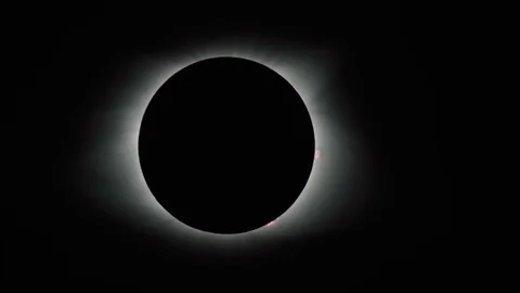 Total eclipse moving through the sky (2017) Stock Footage 95602828