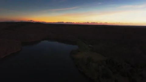 Total Eclipse REAL TIME 3 of 4 | 4k aerial footage | totality ends Stock Footage 272676720