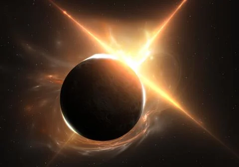 Total eclipse of the Sun 스톡 일러스트