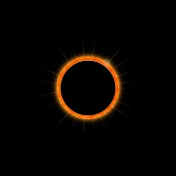 Total Eclipse of The Sun Illustrazione stock