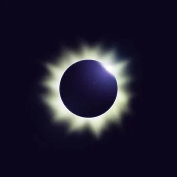 Total eclipse of the sun Stock Illustration